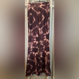Retro Style Tie Dye Purple Flared Pants- Shein Size 4